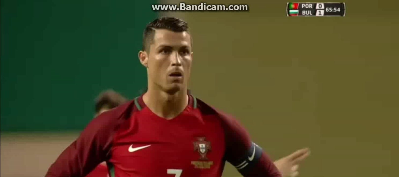 Cristiano Ronaldo missed penalty - Portugal 0-1 Bulgaria 25-03-2016