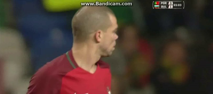 Pepe super power shoot - Portugal 0-1 Bulgaria 25-03-2016