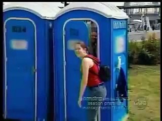 Just for Laughs - Girl takes a shower in a porta poddy
