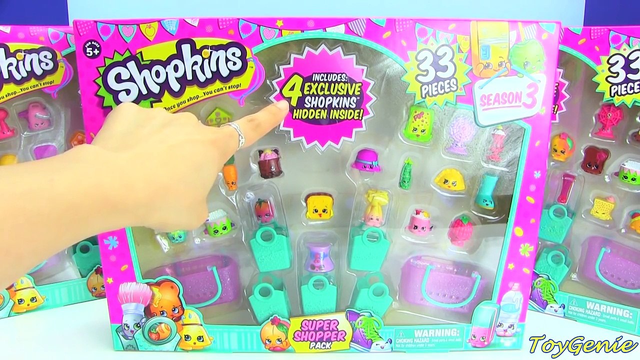 Shopkins GIANT Super Shopper Pack Season 3 with 4 Exclusives Per Pack