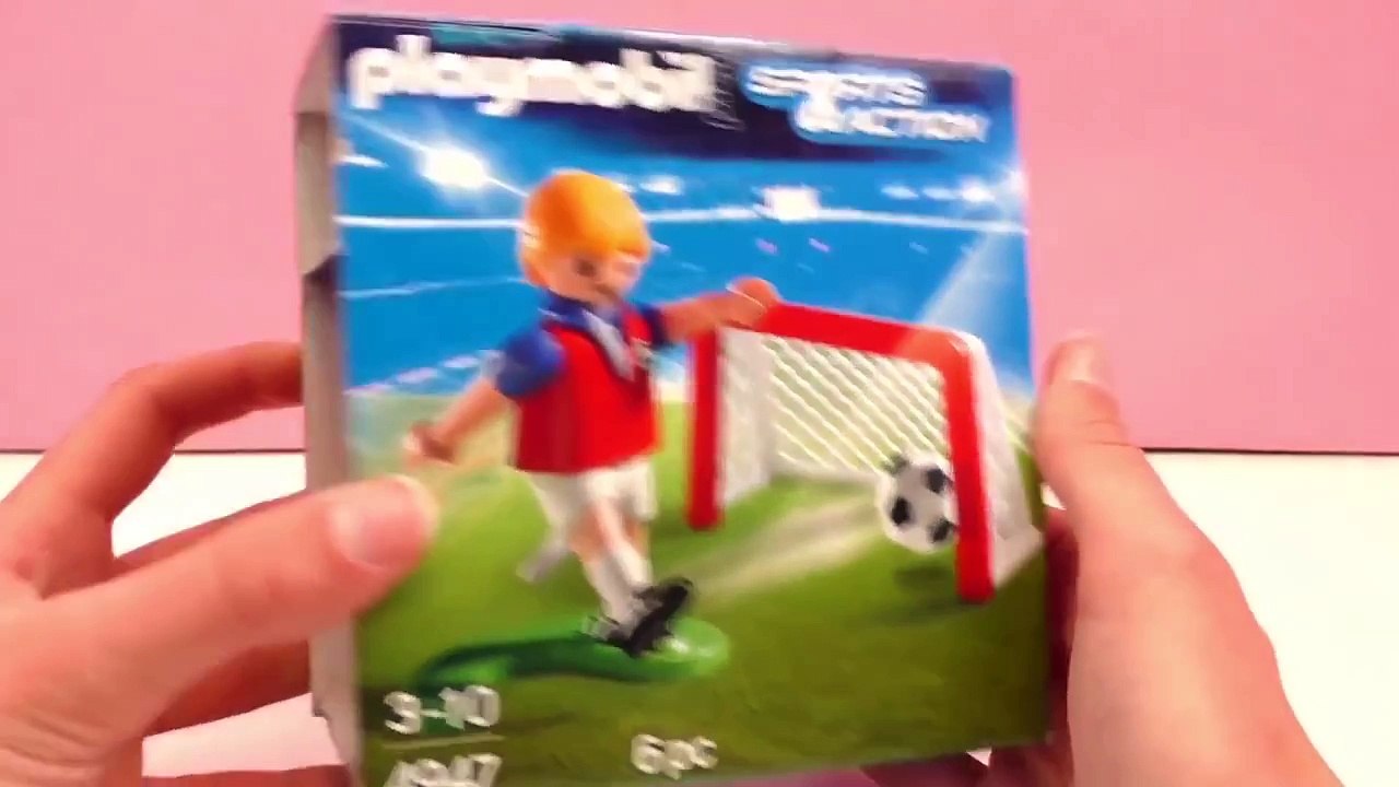Football Playmobil Français – Entraînement de foot de tir au but – But et ballon de foot