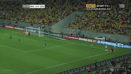 Douglas Costa Goal - Brazil 1 - 0 Uruguay 2016