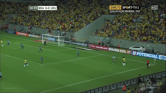 Douglas Costa Goal - Brazil 1 - 0 Uruguay 2016