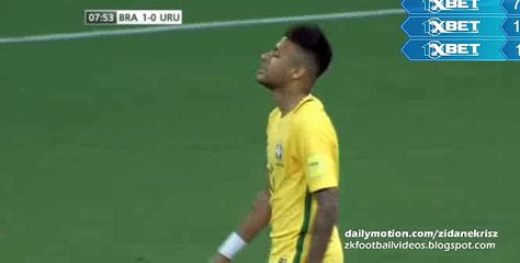 Neymar Incredible Miss - Brazil 1-0 Uruguay - 25.03.2016 HD