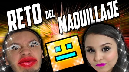 Mi Novia me maquilla!! | Reto Del Maquillaje MakeUp Challenge Jugando Geometry Dash 2.0 - WAGHD