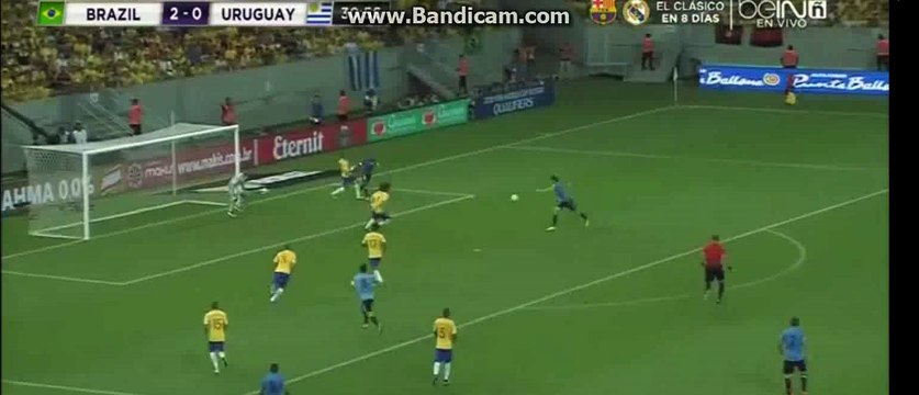 Edinson Cavani Goal - Brazil 2-1 Uruguay 26-03-2016