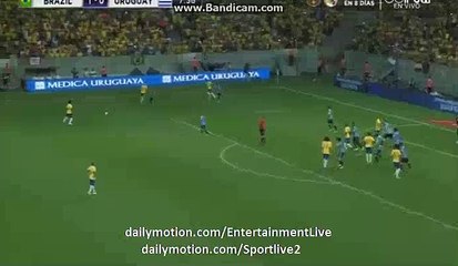 Neymar Fantastic CHANCE - Brazil 1-0 Uruguay