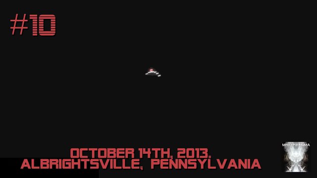 UFO Filmed Over Albrightsville, Pennsylvania. (Top Ten Mister UFO Sightings) #10