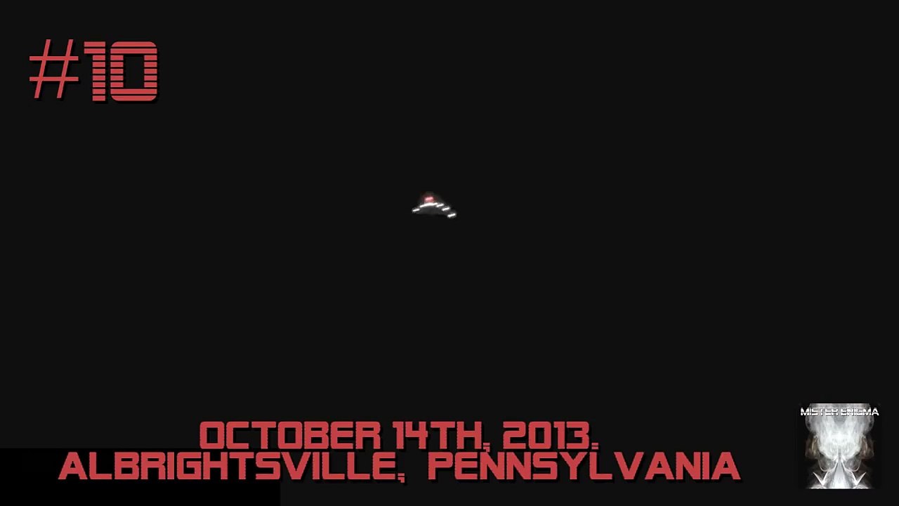 UFO Filmed Over Albrightsville, Pennsylvania. (Top Ten Mister UFO Sightings) #10