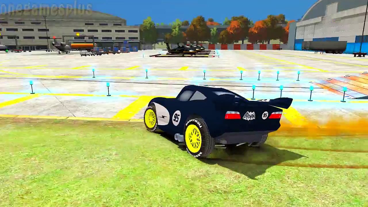 Disney cars Monster Sulley and McQueen Batmobile Evil Minion & Batman Childrens Songs