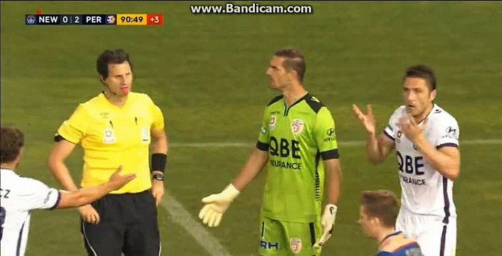 Newcastle Jets VS Perth Glory 1-2 goal by (Pen) Poljak Mateo