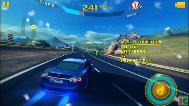 Asphalt 8 Airborne Tesla Model-S vs Audi R8 e-tron ICELAND season 1-6