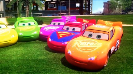 Cars Songs For Kids ♪ In a cabin in a wood ♪ HAVE FUN McQueen with Spider-Man