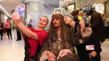 Johnny Depp surprises sick children in Australian hospital  MAD JACK THE PIRATE Cartoon