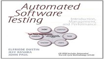 Read Automated Software Testing  Introduction  Management  and Performance  Introduction