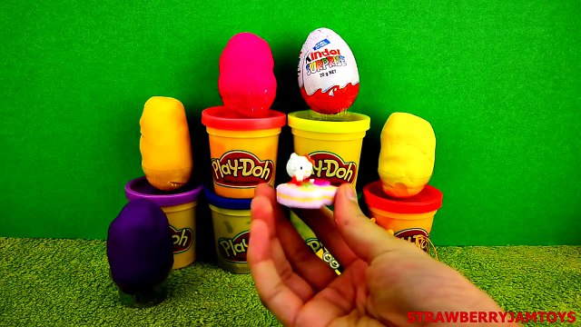 Despicable Me 2 Play Doh Kinder Surprise Winnie The Pooh Spongebob Surprise Eggs StrawberryJamToys