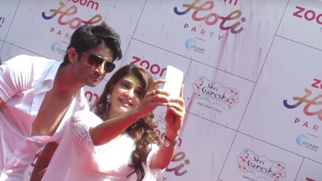 Jacqueline Fernandez & Sushant Singh Rajput Play Holi ~ ZoOm Holi Party 2016