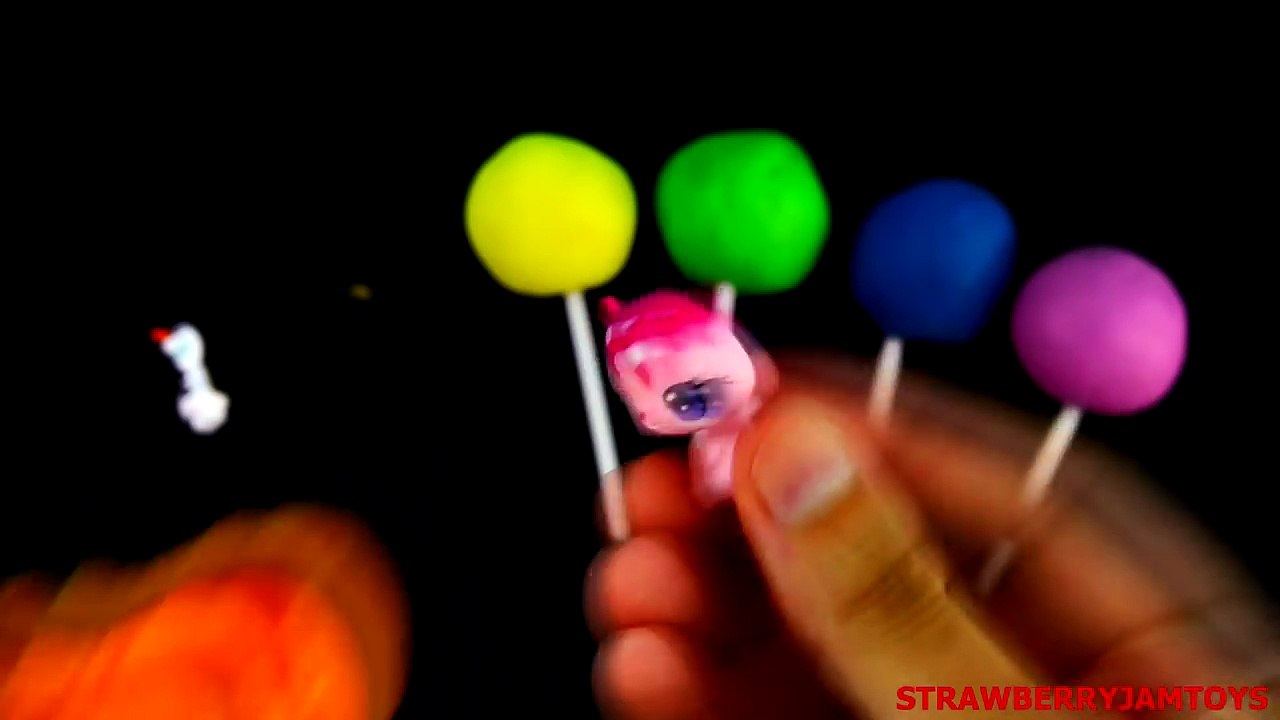 Frozen Play Doh Shopkins Cars 2 LPS Angry Birds Olaf Lollipops Surprise Eggs StrawberryJamToys