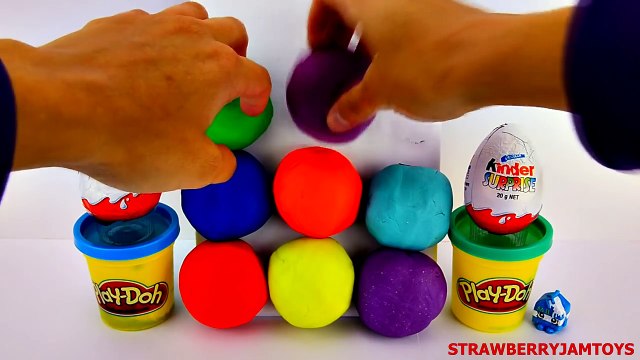 Kinder Surprise Play Doh Shopkins Spongebob Looney Tunes Angry Birds Surprise Eggs StrawberryJamToys