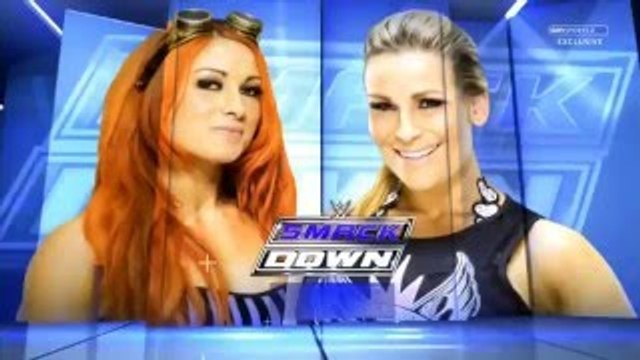 720pHD WWE Smackdown 02/25/16 Becky Lynch vs Natalya ( Team B.A.D Attack , Sasha Banks save )