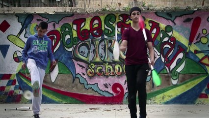 Red nose protests for jailed Palestinian clown