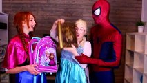 Spiderman  Frozen Elsa vs EVIL ELSA Maleficent Kidnaps Spiderman Superhero Fun in Real Life ) - YouTube