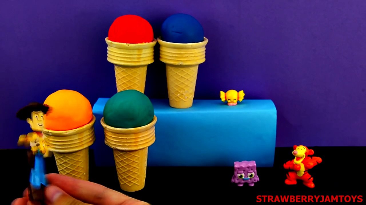 Shopkins Play Doh Cars 2 Toy Story My Little Pony Dora The Explorer Surprise Eggs StrawberryJamToys