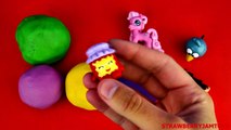 Shopkins Play Doh Surprise Eggs with MLP Angry Birds & Thomas the Train by StrawberryJamToys