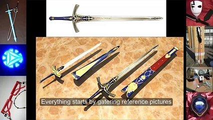 Saber's Caliburn - Fate stay night Making process cosplay prop
