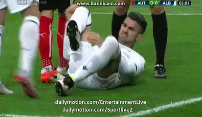 Elseid Hysaj Gets INJURED Austria 0-0 Albania