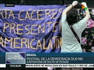 Brasil celebra Festival de la Democracia en apoyo a Rousseff