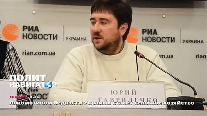 Локомотивом бедности Украины станет сельское хозяйство