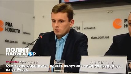 Суммарно украинская власть получила лишь 40 процентов на выборах