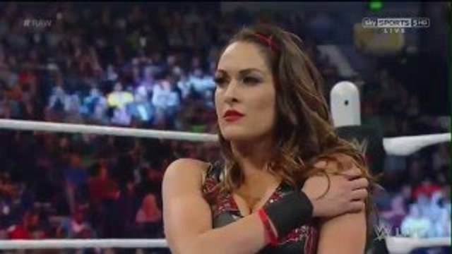 720pHD WWE RAW 02/29/16 Naomi vs Brie Bella ( Lana dishonor Brie Bella backstage )