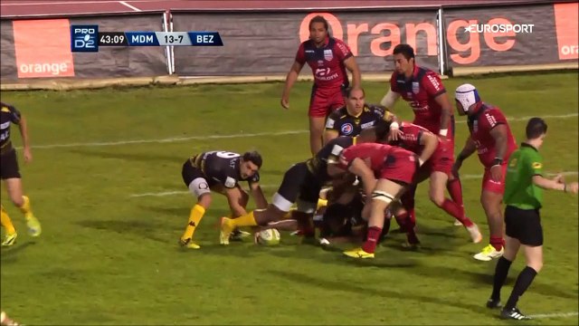 SITE OFFICIEL STADE MONTOIS RUGBY - ESSAI 2 L. DARGIER - STADE MONTS vs BEZIERS