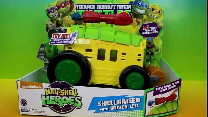 Teenage Mutant Ninja Turtles Half Shell Heroes Shellraiser with Driver Leo and Caillou