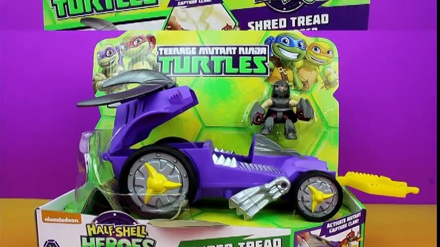 Teenage Mutant Ninja Turtles Half Shell Heroes Shredder's Shred Tread take on Leo Mikey Donnie Raph