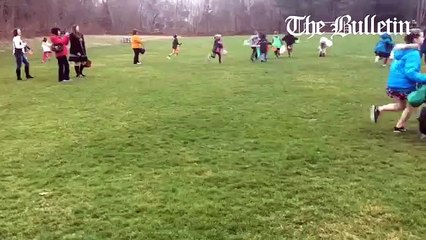 Dozens come out for annual Lisbon Easter egg hunt on Saturday.