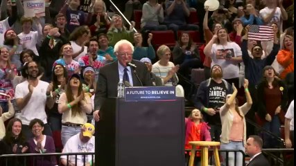 'Birdie' Sanders y el pájaro viral que arrasan en mitin y en Internet