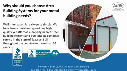Texas Steel Building Kits by ARCO Building Systems