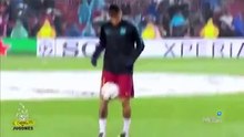 Neymar crazy freestyle in pre Barcelona vs Arsenal warm up