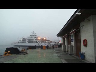Deniz ulaşımına sis engeli