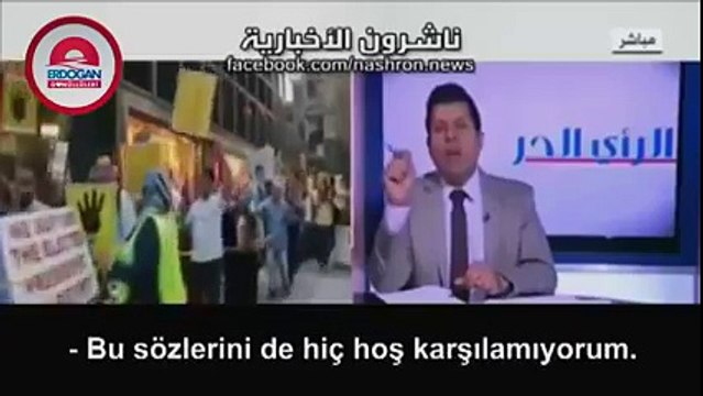 Arap spiker Erdoğan'a hakaret edilmesine izin vermiyor