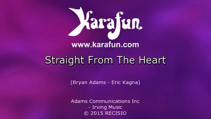 Karaoke Straight From The Heart - Bryan Adams *