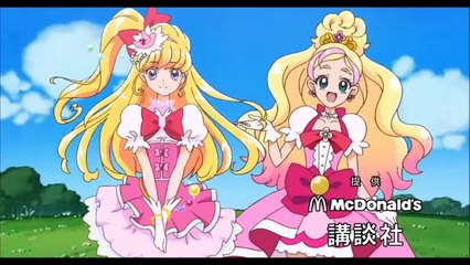 キュアフローラからキュアミラクルにバトンタッチ　「魔法つかいプリキュア」「Go! プリンセスプリキュア」