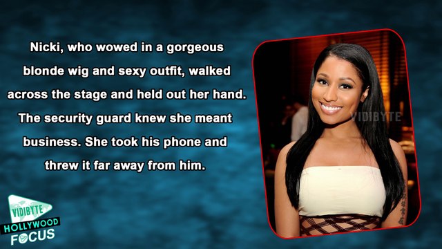 Nicki Minaj Takes Security Guard’s Phone and Throws It Across The Stage