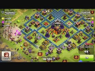 Clash of Clans champion league biggest loot 3 star battle