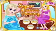 Princess Elsa and Rapunzel Super Mommy - Disney Princess Elsa and Rapunzel Mommy to Be Gam