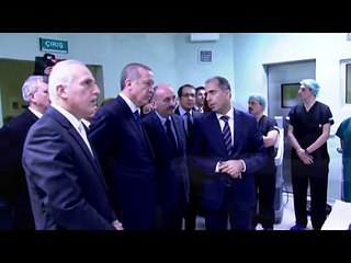 Erdoğan, hastane binasını gezdi