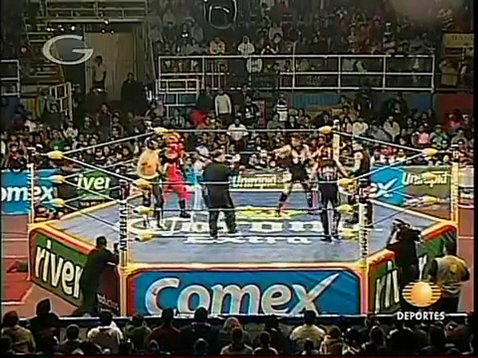 AAA-SinLimite 2009-01-31 Chalco de Covarrubias 01 Gato Eveready, Aero Star & Argenis vs. Tigre Cota, R?o Bravo & Tito Santana